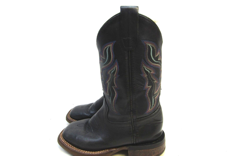 Shyanne Youth Size 11 D Black Square Toe Cowboy Western Boots